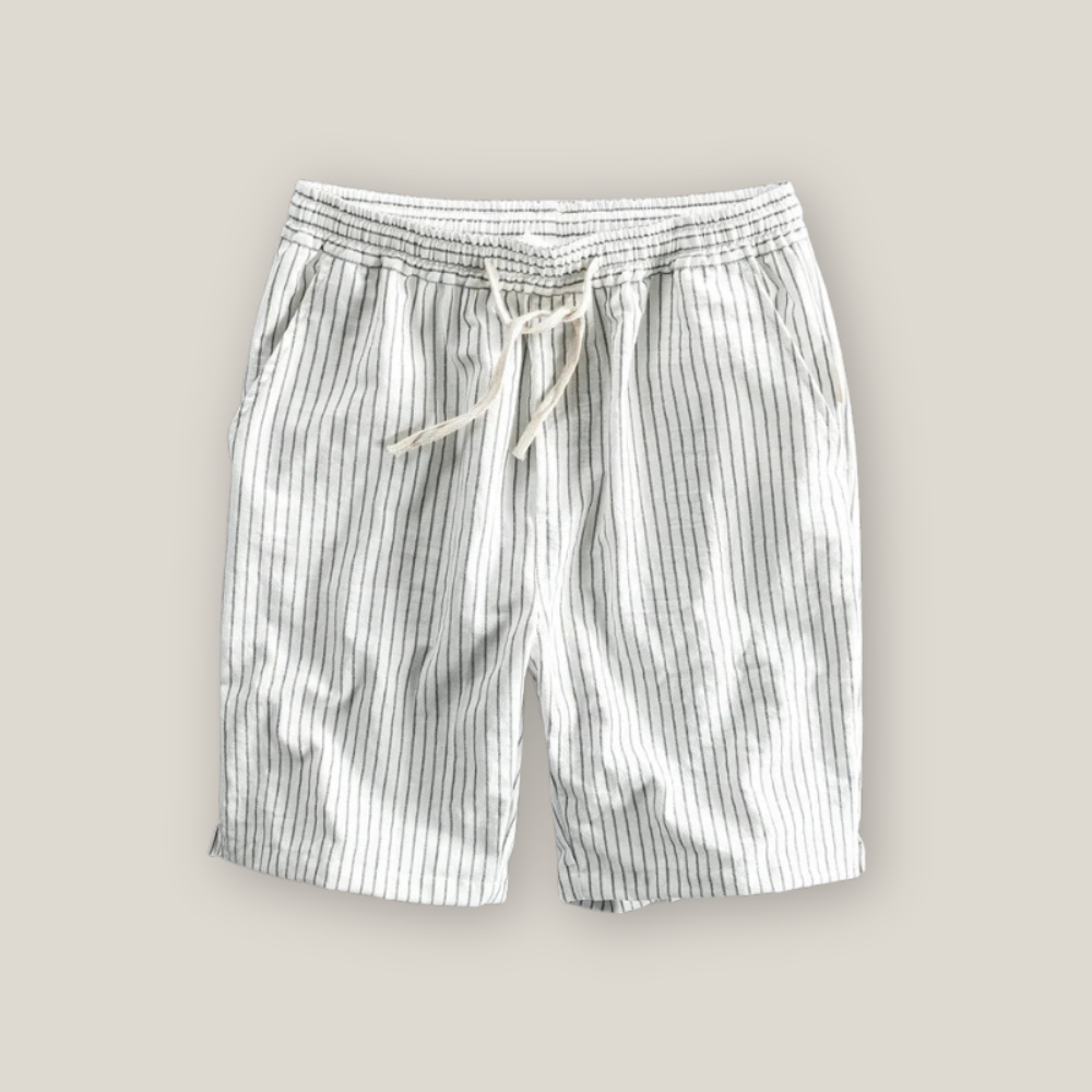 Barrington | Men's Casual Striped Linen Shorts