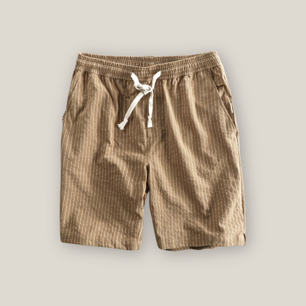 Barrington | Men's Casual Striped Linen Shorts