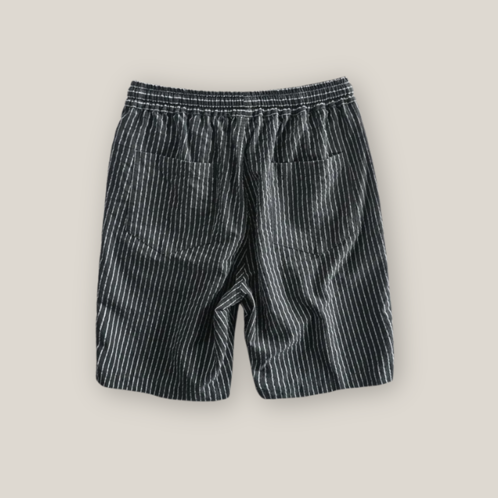 Barrington | Men's Casual Striped Linen Shorts