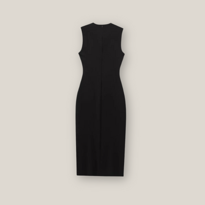 Barrington | Women's Elegant Midi Button Up Sleeveless Dress