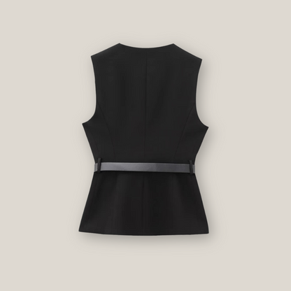 Barrington | Women's Casual Long Waistcoat With Belt