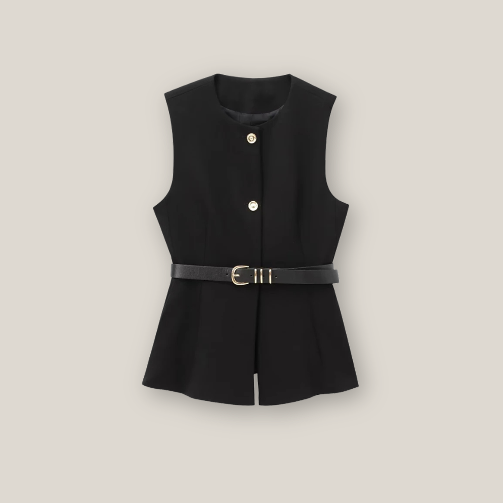 Barrington | Women's Casual Long Waistcoat With Belt