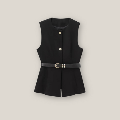 Barrington | Women's Casual Long Waistcoat With Belt