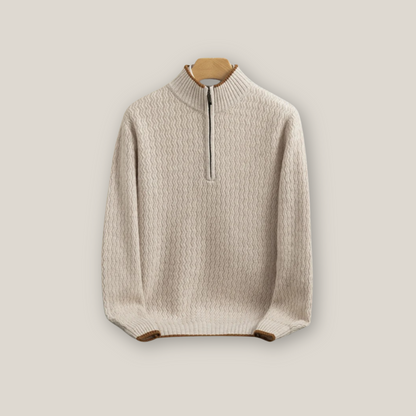 Barrington | Men's Casual Wool Quarter Zip Jumper
