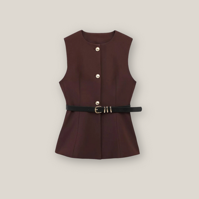 Barrington | Women's Casual Long Waistcoat With Belt