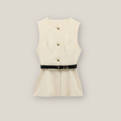 Barrington | Women's Casual Long Waistcoat With Belt